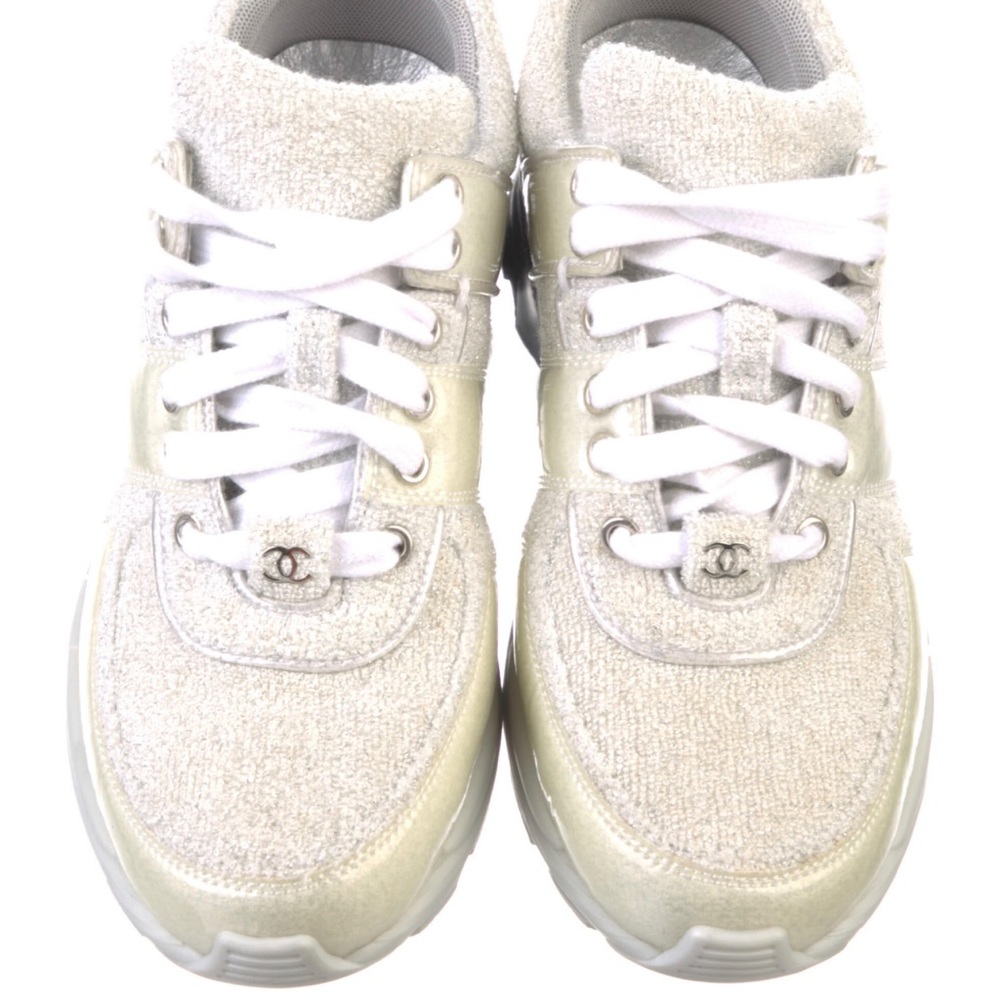 Chanel Wool Low Top Sneakers Size 39.5 - Picture 3 of 5